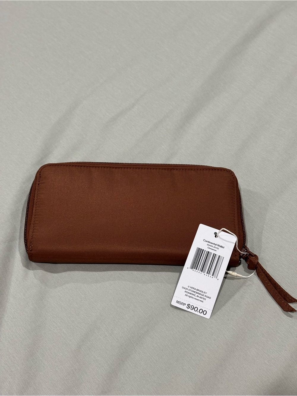 Vera Bradley Cinnamon Zip Continental Wallet